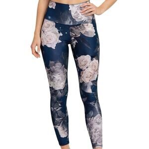 Noli Active Floral Leggings XS High Waisted Yoga Workout Gym Athleisure Roses